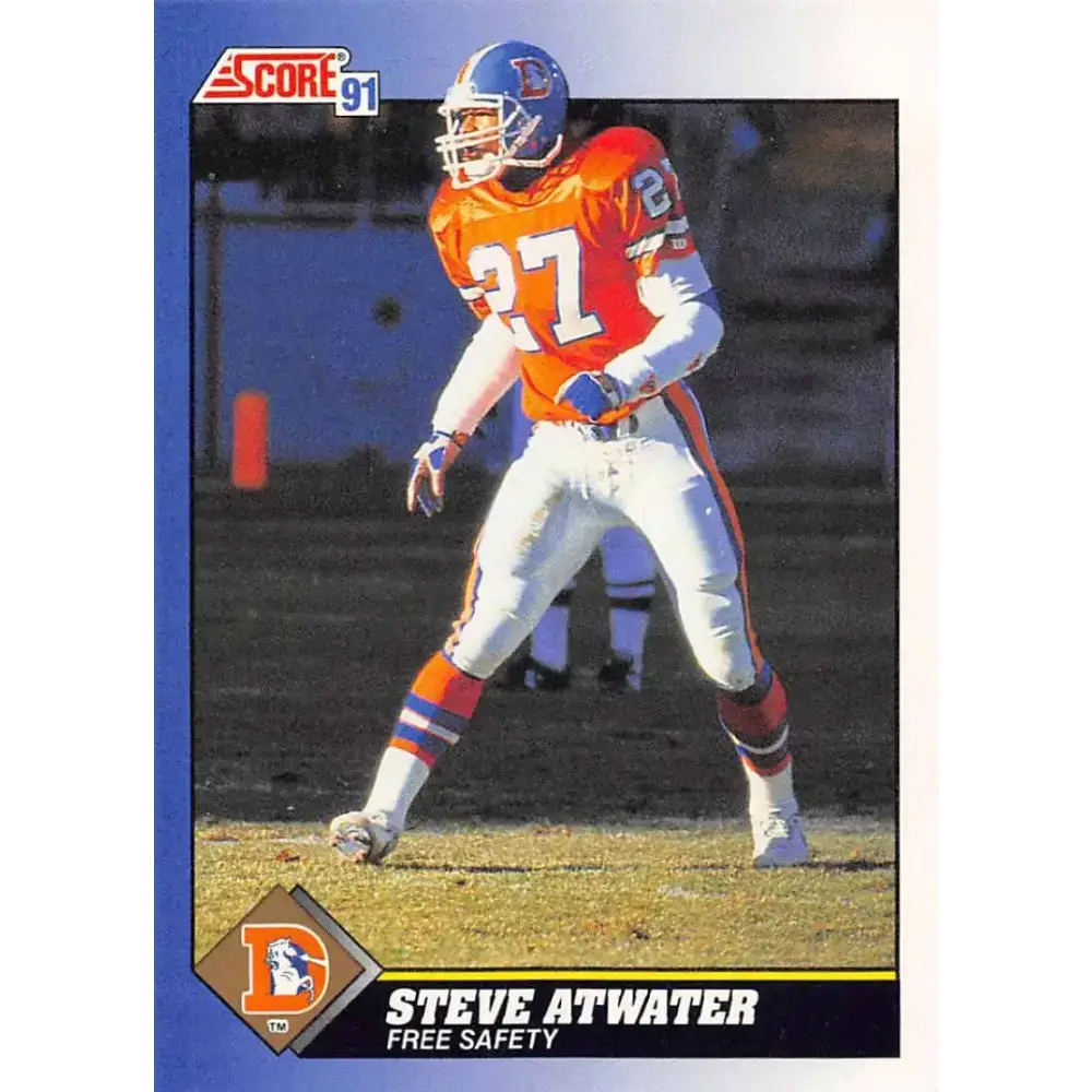 1991 Score #23 Steve Atwater EX Excellent Denver Broncos Football Card - Football Card Single