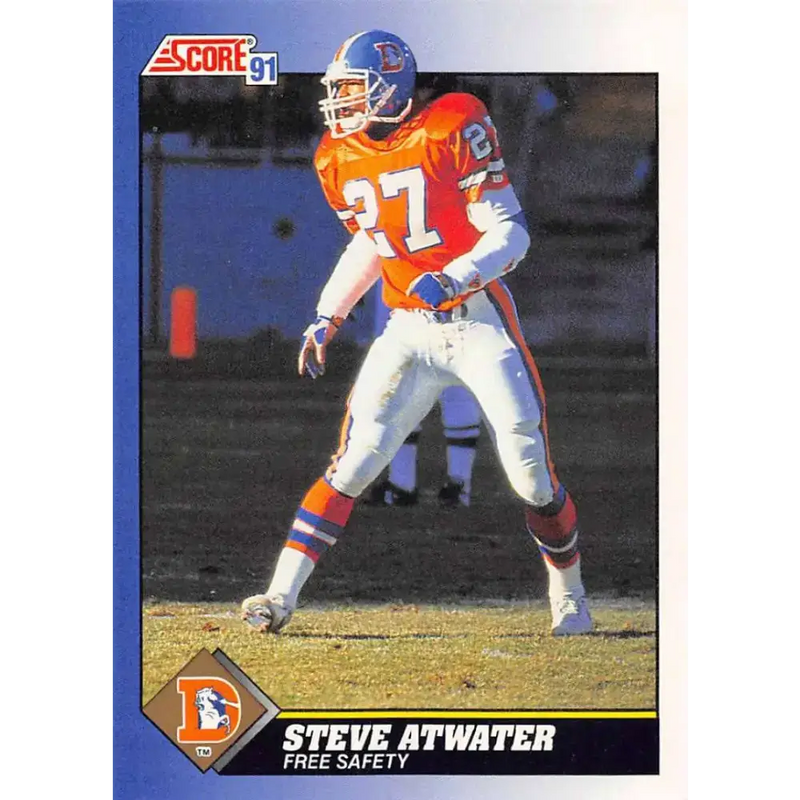 1991 Score #23 Steve Atwater EX Excellent Denver Broncos Football Card - Football Card Single