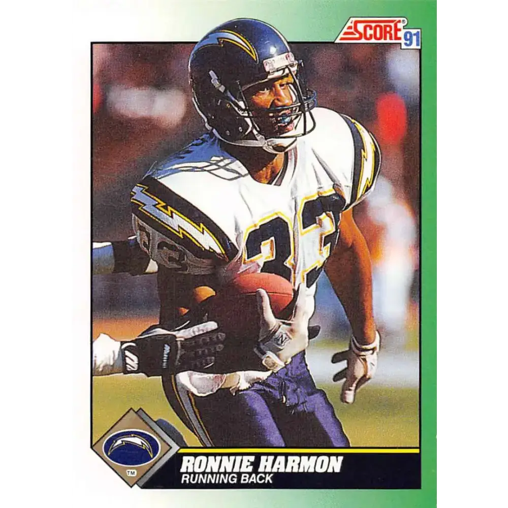 1991 Score #233 Ronnie Harmon EX Excellent San Diego Chargers Football Card - Football Card Single