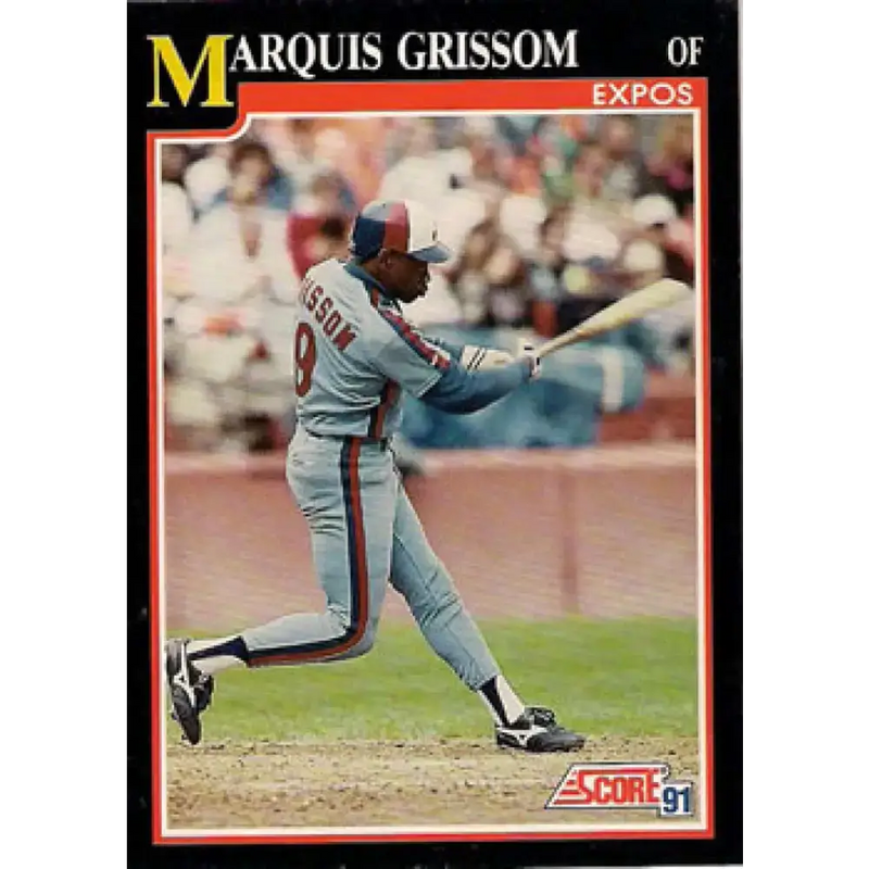 1991 Score #234 Marquis Grissom NM-MT Montreal Expos Baseball Card - Baseball Card Single