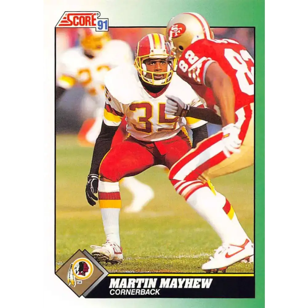 1991 Score #235 Martin Mayhew EX Excellent Washington Redskins Football Card - Football Card Single