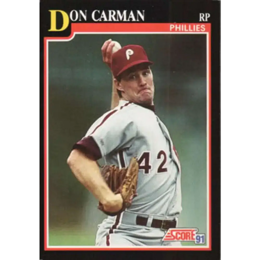 1991 Score #237 Don Carman NM-MT Philadelphia Phillies Baseball Card - Baseball Card Single
