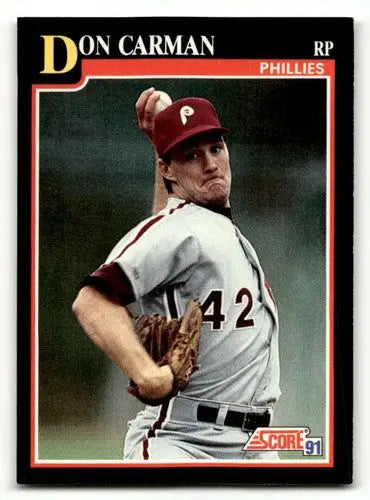 1991 Score #237 Don Carman Philadelphia Phillies Baseball Cards EX/N ID:55162 - Baseball Card Single