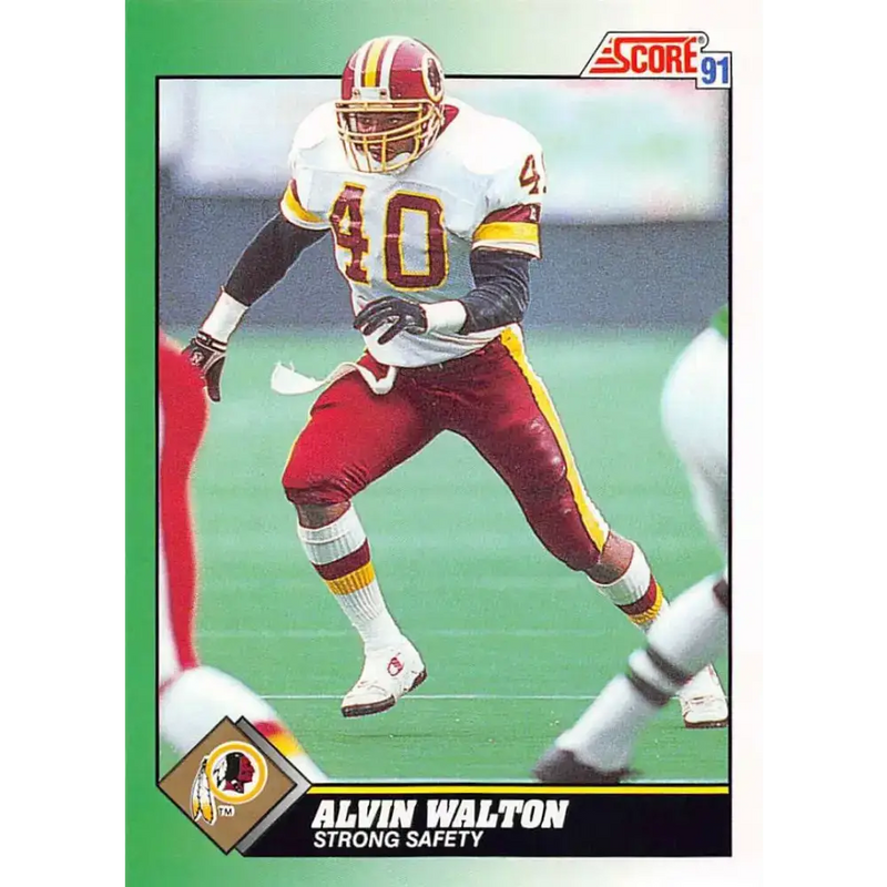 1991 Score #240 Alvin Walton EX Excellent Washington Redskins Football Card - Football Card Single