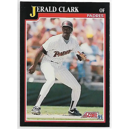 1991 Score #242 Jerald Clark NM-MT San Diego Padres Baseball Card - Baseball Card Single