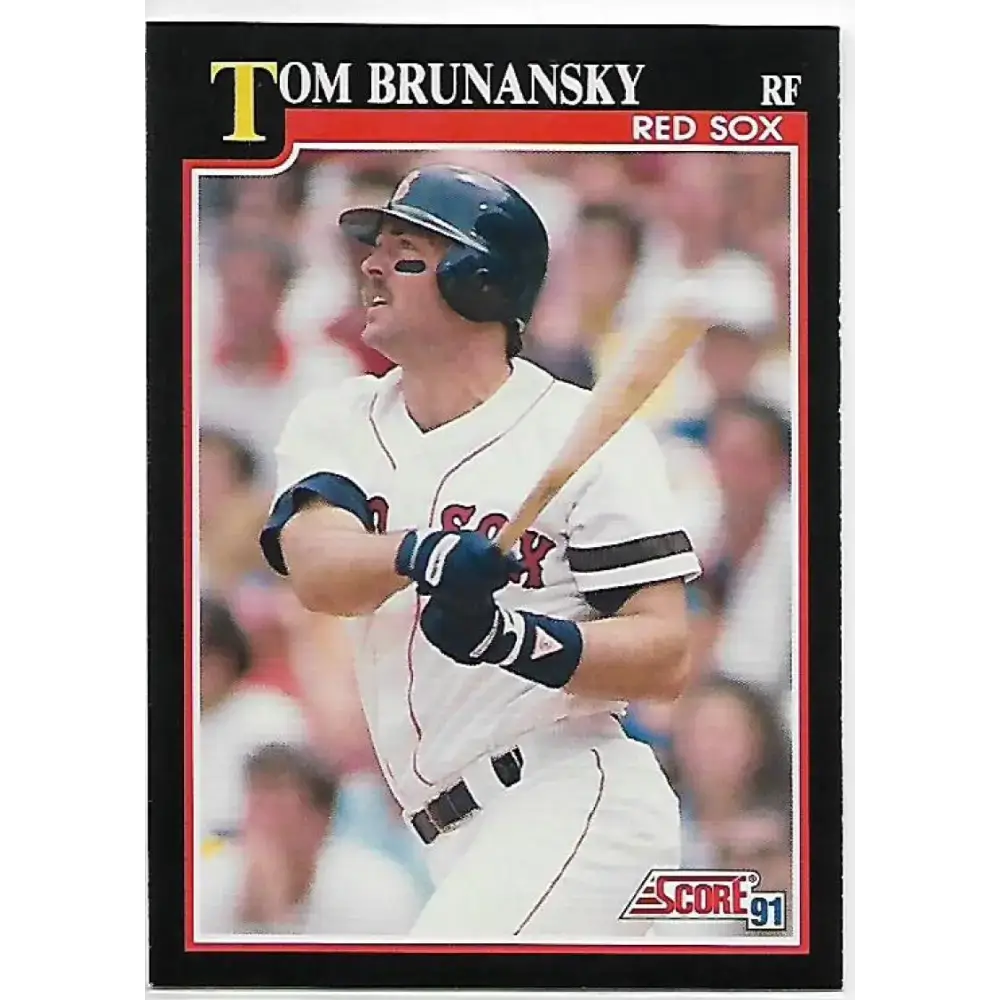1991 Score #245 Tom Brunansky NM-MT Boston Red Sox Baseball Card - Baseball Card Single