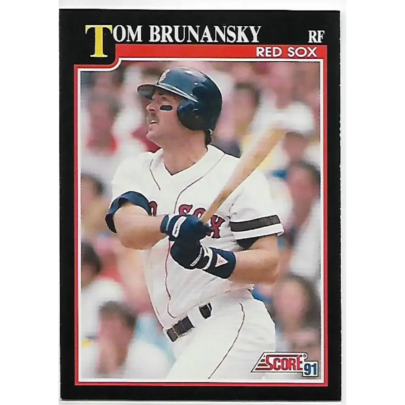 1991 Score #245 Tom Brunansky NM-MT Boston Red Sox Baseball Card - Baseball Card Single