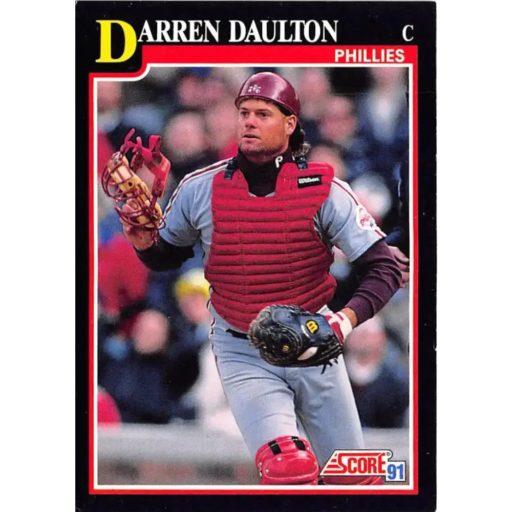 1991 Score #246 Darren Daulton NM-MT Philadelphia Phillies Baseball Card - Baseball Card Single