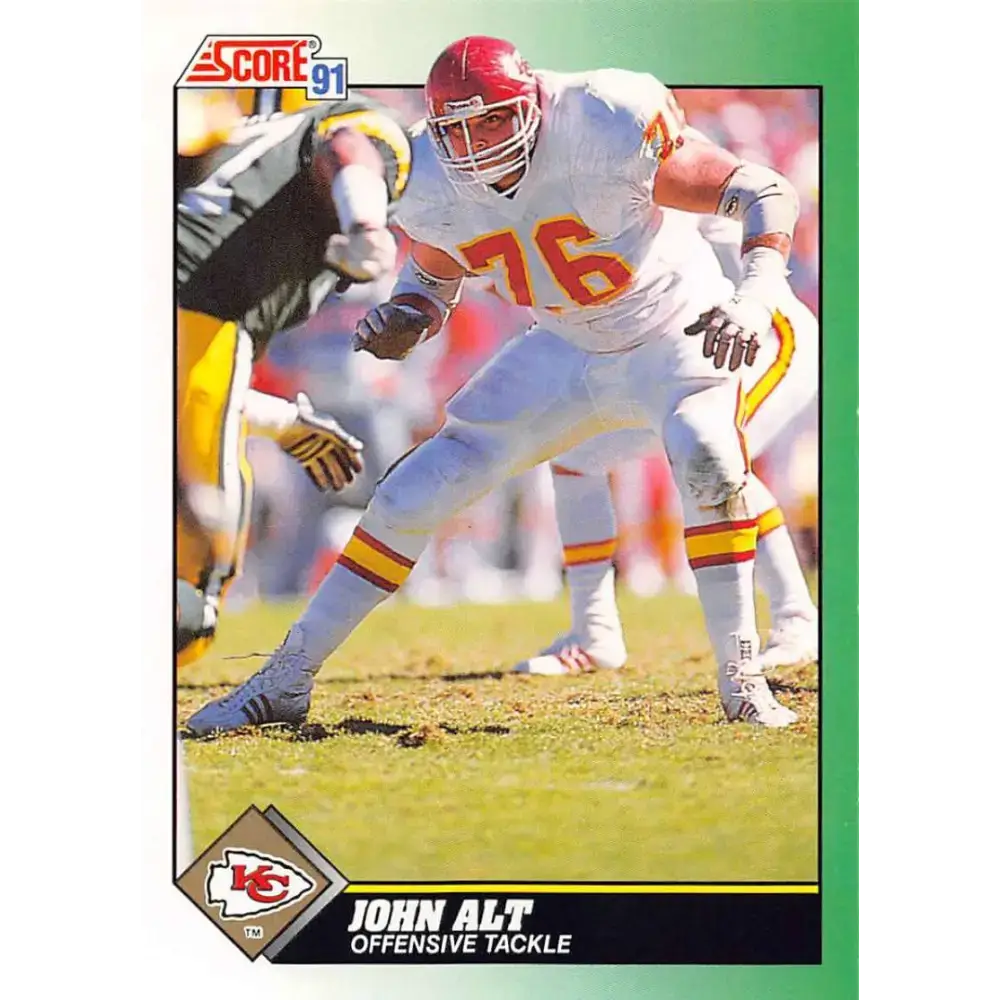 1991 Score #246 John Alt EX Excellent Kansas City Chiefs Football Card - Football Card Single
