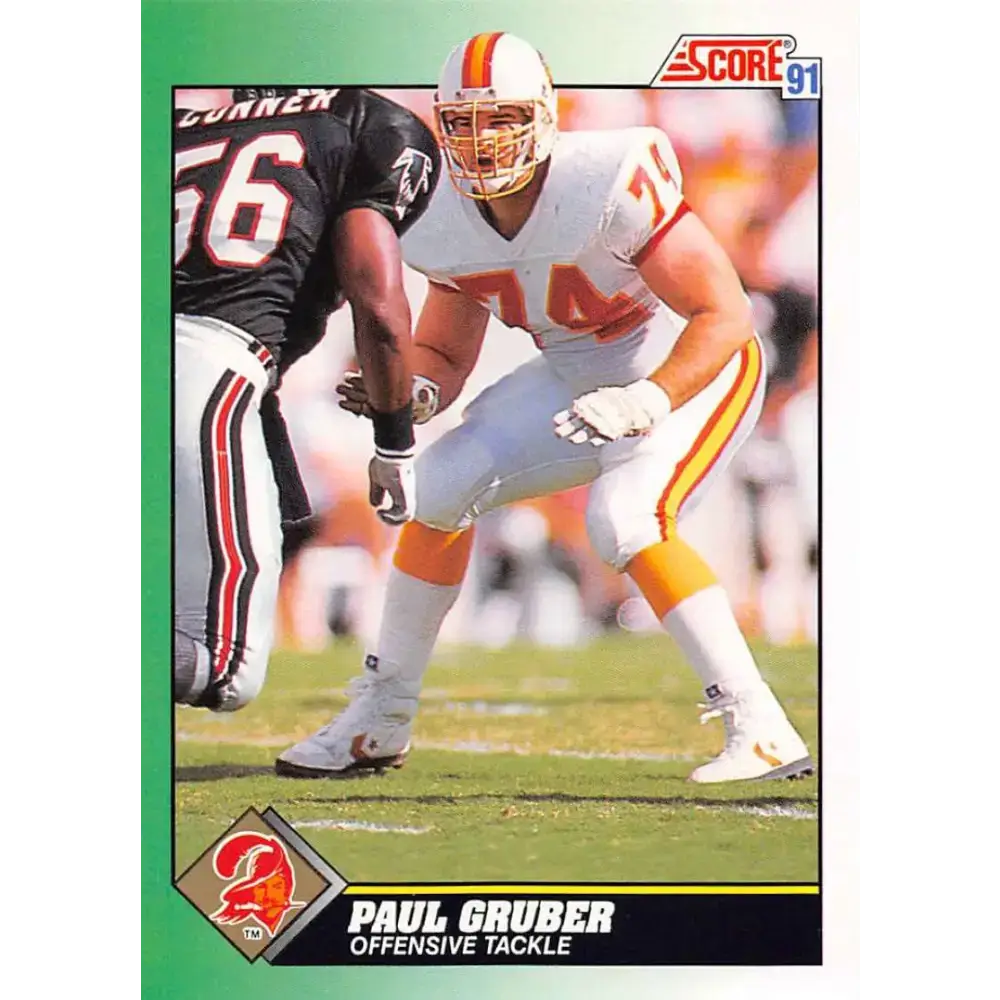 1991 Score #249 Paul Gruber EX Excellent Tampa Bay Buccaneers Football Card - Football Card Single