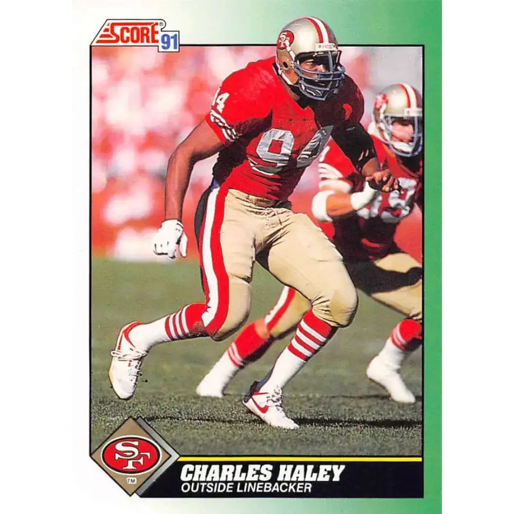 1991 Score #250 Charles Haley EX Excellent San Francisco 49ers Football Card - Football Card Single