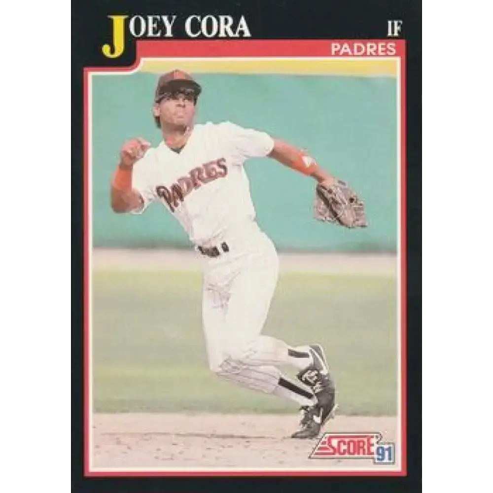 1991 Score #253 Joey Cora NM-MT San Diego Padres Baseball Card - Baseball Card Single
