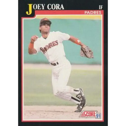 1991 Score #253 Joey Cora NM-MT San Diego Padres Baseball Card - Baseball Card Single