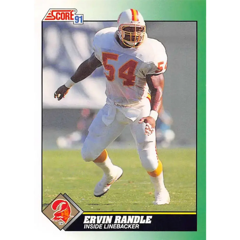 1991 Score #254 Ervin Randle EX Excellent Tampa Bay Buccaneers Football Card - Football Card Single