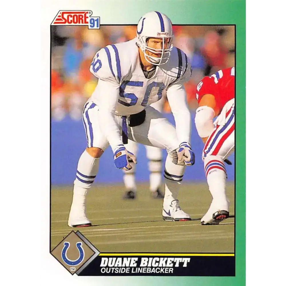 1991 Score #255 Duane Bickett EX Excellent Indianapolis Colts Football Card - Football Card Single