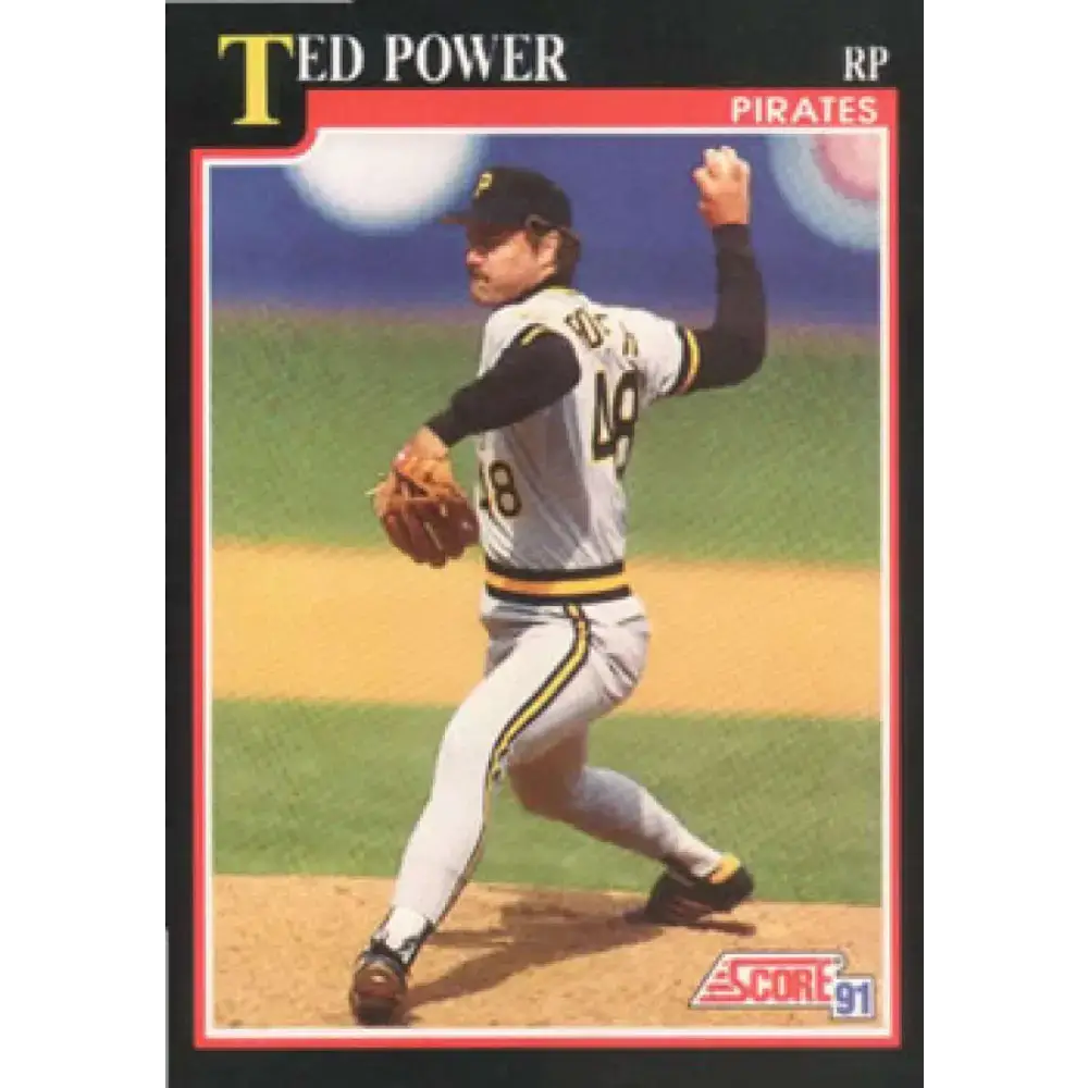 1991 Score #255 Ted Power NM-MT Pittsburgh Pirates Baseball Card - Baseball Card Single