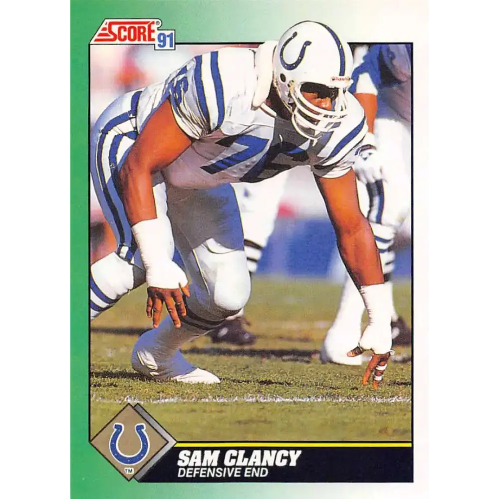 1991 Score #262 Sam Clancy EX Excellent Indianapolis Colts Football Card - Football Card Single