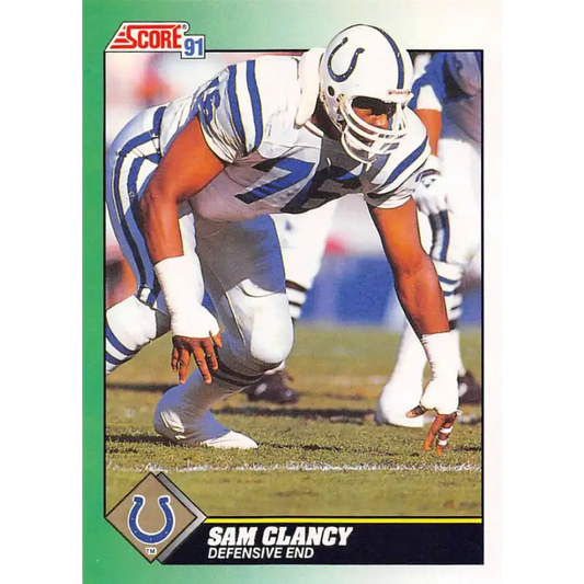 1991 Score #262 Sam Clancy EX Excellent Indianapolis Colts Football Card - Football Card Single