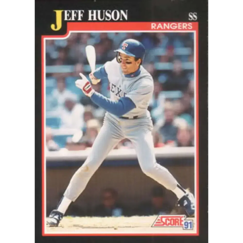 1991 Score #263 Jeff Huson NM-MT Texas Rangers Baseball Card - Baseball Card Single