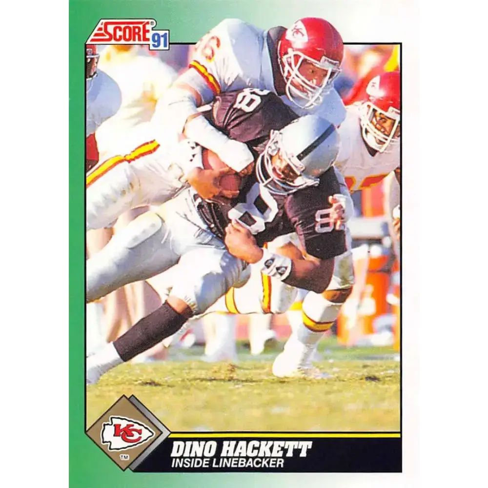 1991 Score #265 Dino Hackett EX Excellent Kansas City Chiefs Football Card - Football Card Single