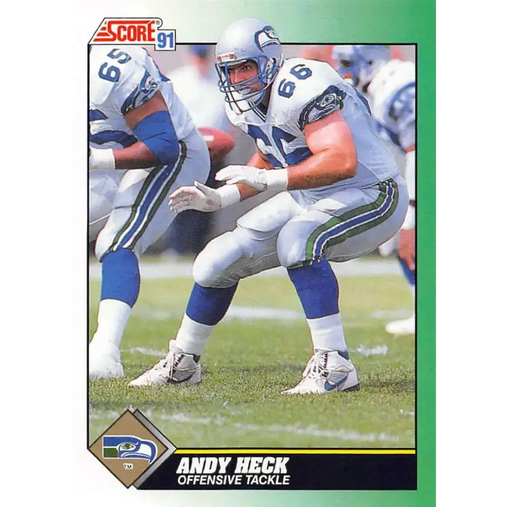 1991 Score #266 Andy Heck EX Excellent Seattle Seahawks Football Card - Football Card Single