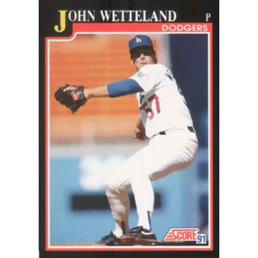 1991 Score #267 John Wetteland NM-MT Los Angeles Dodgers Baseball Card - Baseball Card Single
