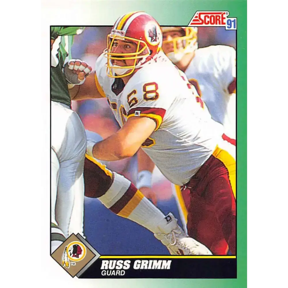 1991 Score #268 Russ Grimm EX Excellent Washington Redskins Football Card - Football Card Single
