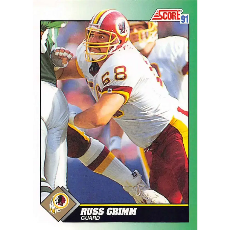 1991 Score #268 Russ Grimm EX Excellent Washington Redskins Football Card - Football Card Single