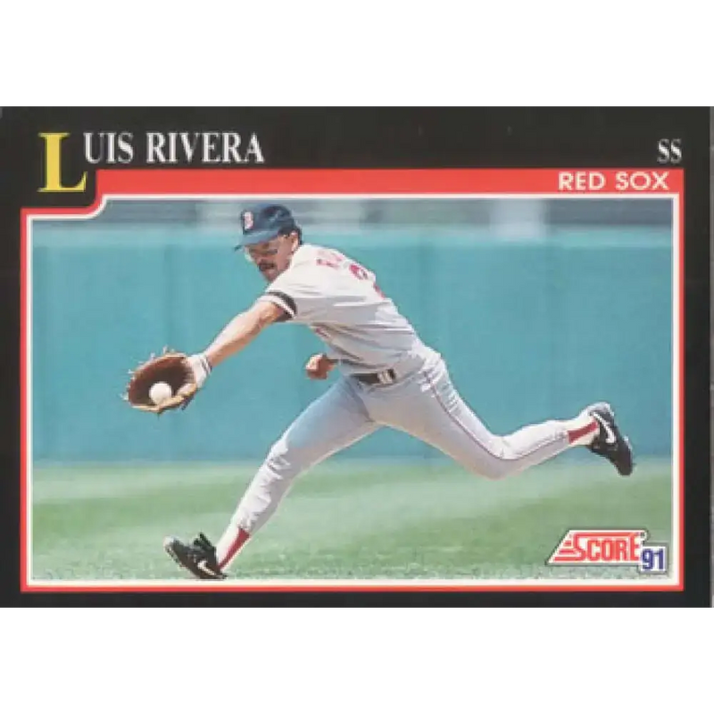 1991 Score #271 Luis Rivera NM-MT Boston Red Sox Baseball Card - Baseball Card Single