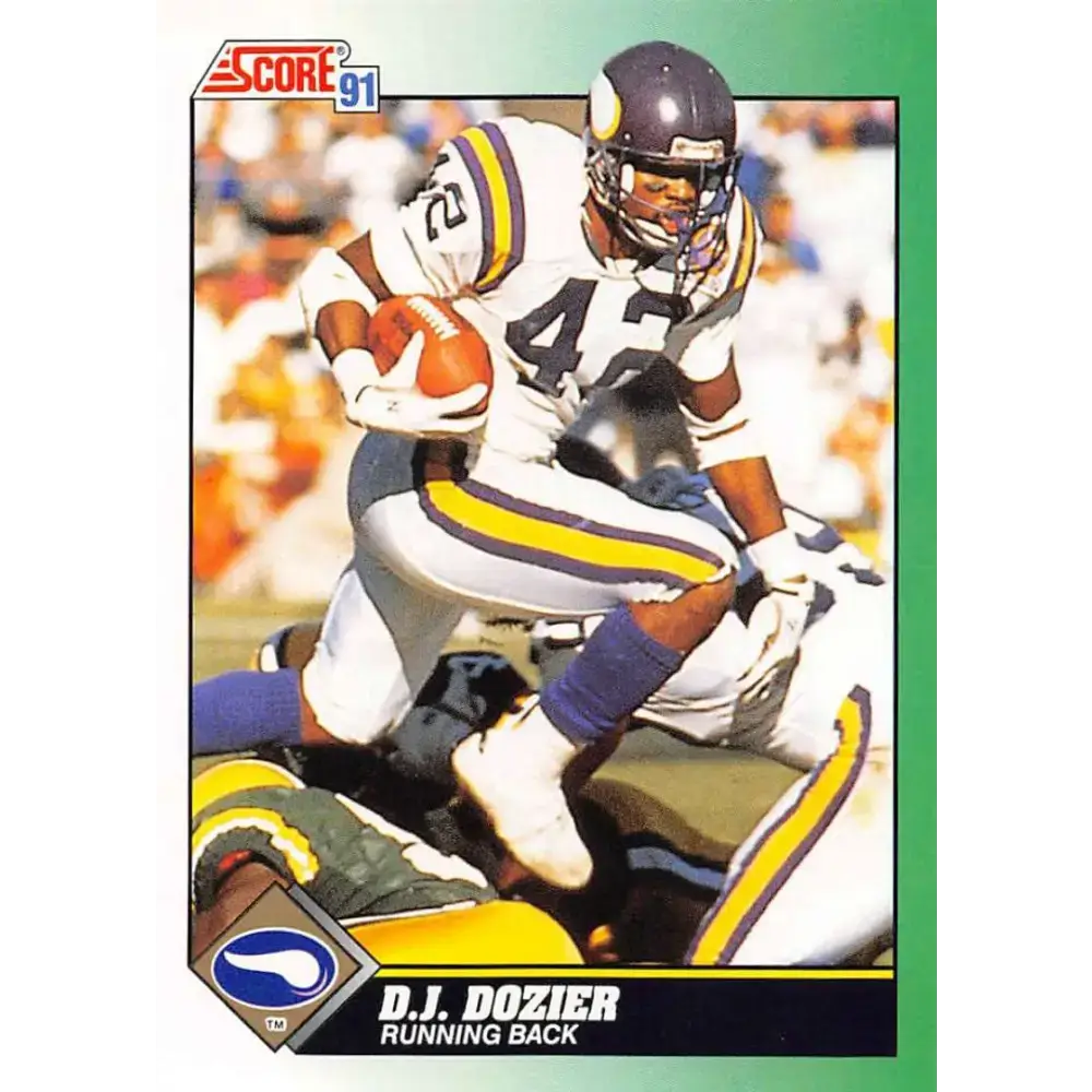 1991 Score #274 D.J. Dozier EX Excellent Minnesota Vikings Football Card - Football Card Single