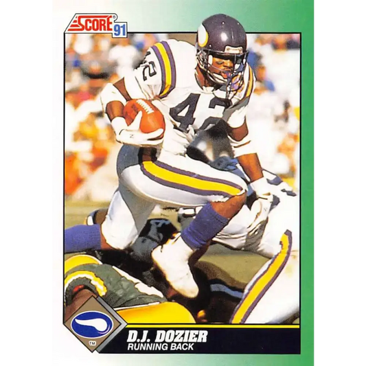 1991 Score #274 D.J. Dozier EX Excellent Minnesota Vikings Football Card - Football Card Single