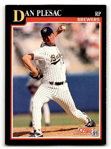 1991 Score #275 Dan Plesac Milwaukee Brewers Baseball Cards EX/NM ID:57501 - Baseball Card Single