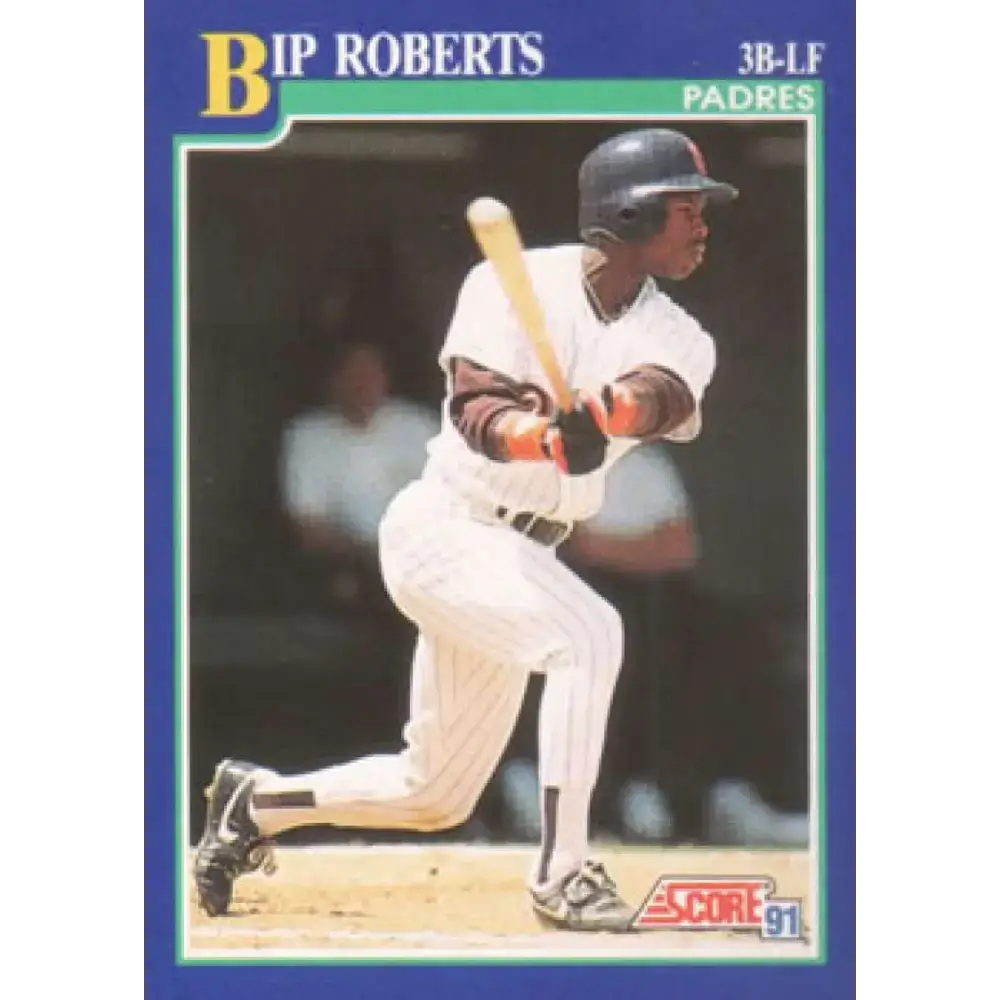 1991 Score #28 Bip Roberts UER NM-MT San Diego Padres Baseball Card - Baseball Card Single