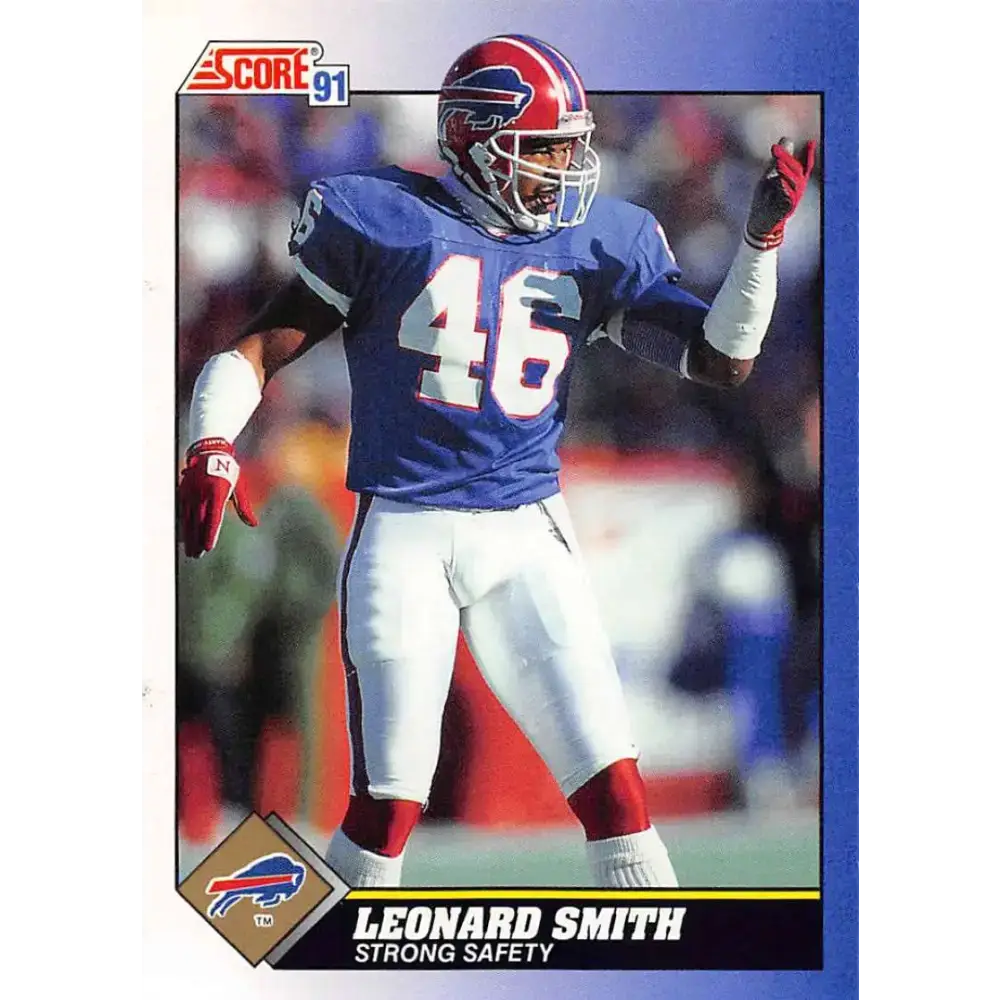 1991 Score #28 Leonard Smith EX Excellent Buffalo Bills Football Card - Football Card Single