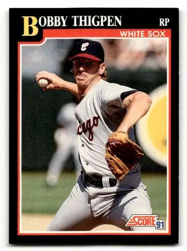 1991 Score #280 Bobby Thigpen Chicago White Sox Baseball Cards EX/NM ID:57495 - Baseball Card Single