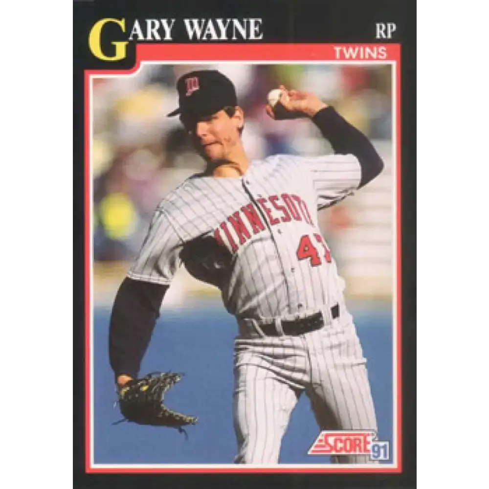 1991 Score #283 Gary Wayne NM-MT Minnesota Twins Baseball Card - Baseball Card Single