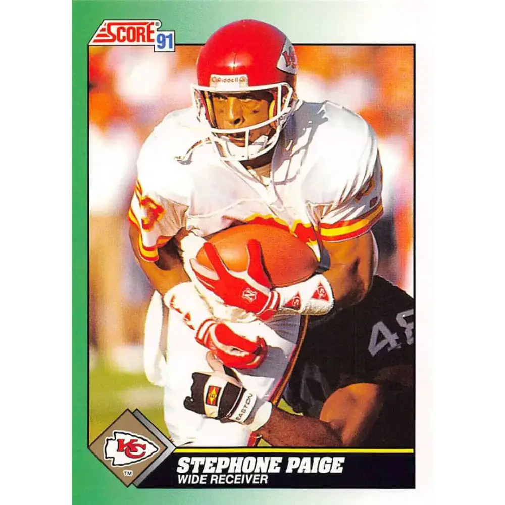 1991 Score #283 Stephone Paige EX Excellent Kansas City Chiefs Football Card - Football Card Single