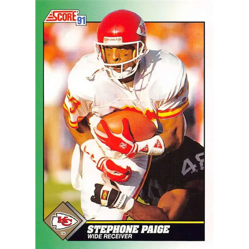 1991 Score #283 Stephone Paige EX Excellent Kansas City Chiefs Football Card - Football Card Single