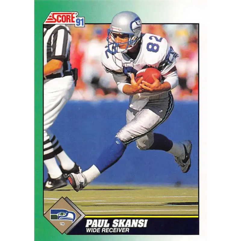 1991 Score #284 Paul Skansi EX Excellent Seattle Seahawks Football Card - Football Card Single