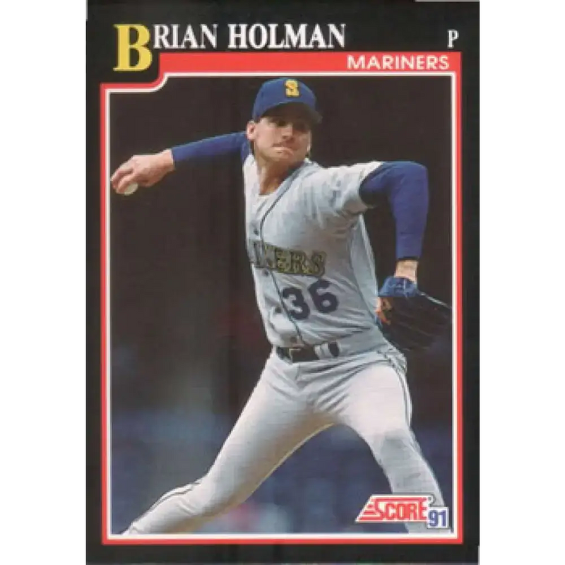 1991 Score #285 Brian Holman NM-MT Seattle Mariners Baseball Card - Baseball Card Single
