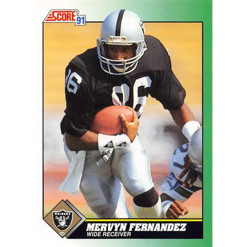 1991 Score #286 Mervyn Fernandez EX Excellent Los Angeles Raiders Football Card - Football Card Single