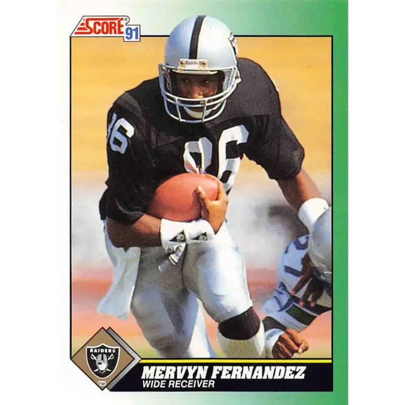 1991 Score #286 Mervyn Fernandez EX Excellent Los Angeles Raiders Football Card - Football Card Single