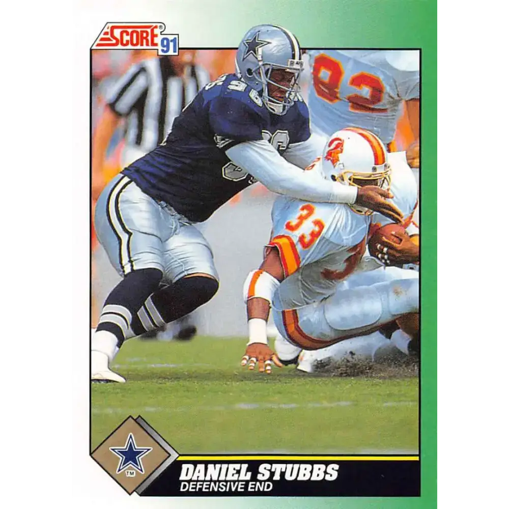 1991 Score #287 Daniel Stubbs EX Excellent Dallas Cowboys Football Card - Football Card Single