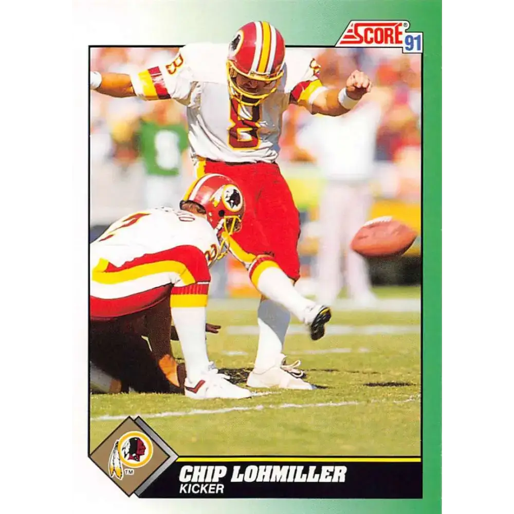 1991 Score #288 Chip Lohmiller EX Excellent Washington Redskins Football Card - Football Card Single