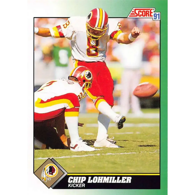 1991 Score #288 Chip Lohmiller EX Excellent Washington Redskins Football Card - Football Card Single