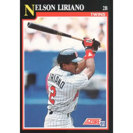 1991 Score #288 Nelson Liriano NM-MT Minnesota Twins Baseball Card - Baseball Card Single