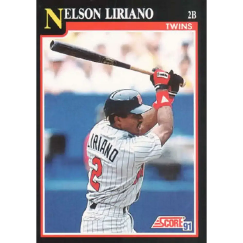 1991 Score #288 Nelson Liriano NM-MT Minnesota Twins Baseball Card - Baseball Card Single