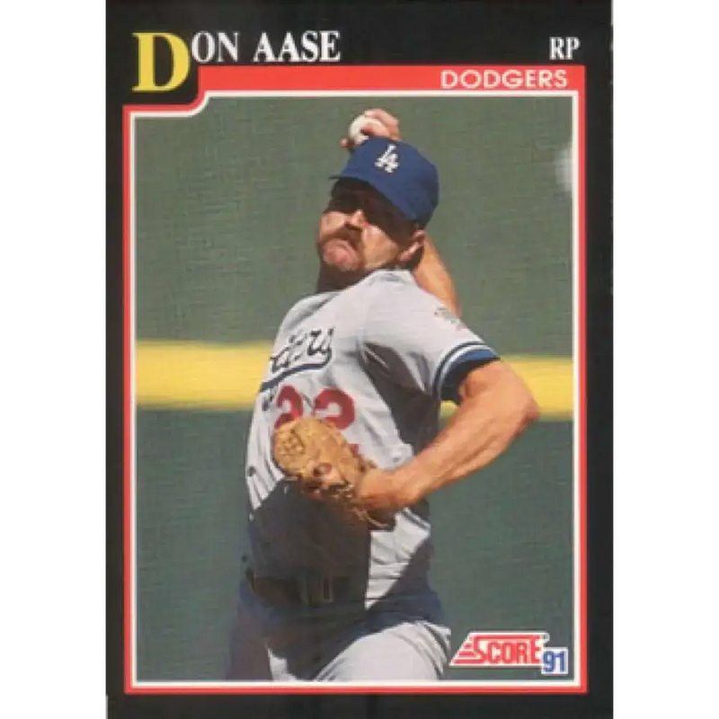 1991 Score #289 Don Aase NM-MT Los Angeles Dodgers Baseball Card - Baseball Card Single
