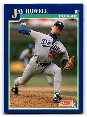 Original gloss Jay Howell Los Angeles Dodgers baseball card 1991 Score #29