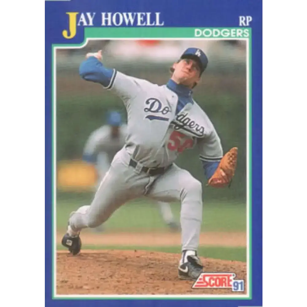 1991 Score #29 Jay Howell NM-MT Los Angeles Dodgers Baseball Card - Baseball Card Single
